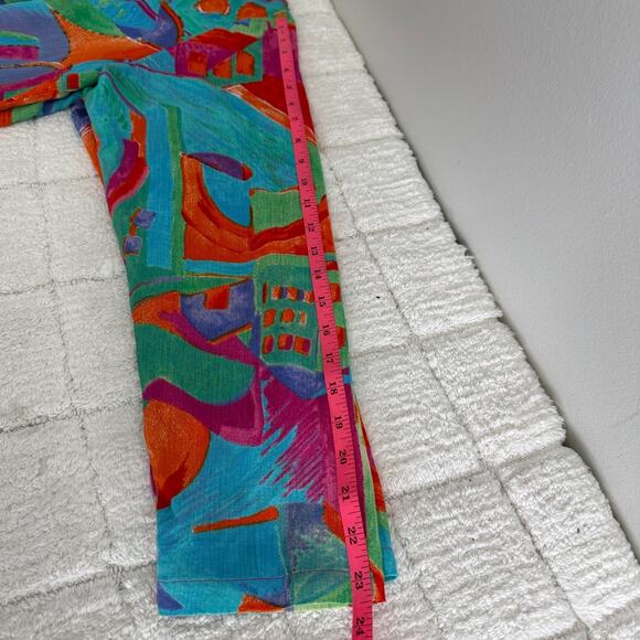 Key Lime Pie Womens Large Multicolor Cardigan Blouse Boho Festival Colorful Art - Picture 13 of 16